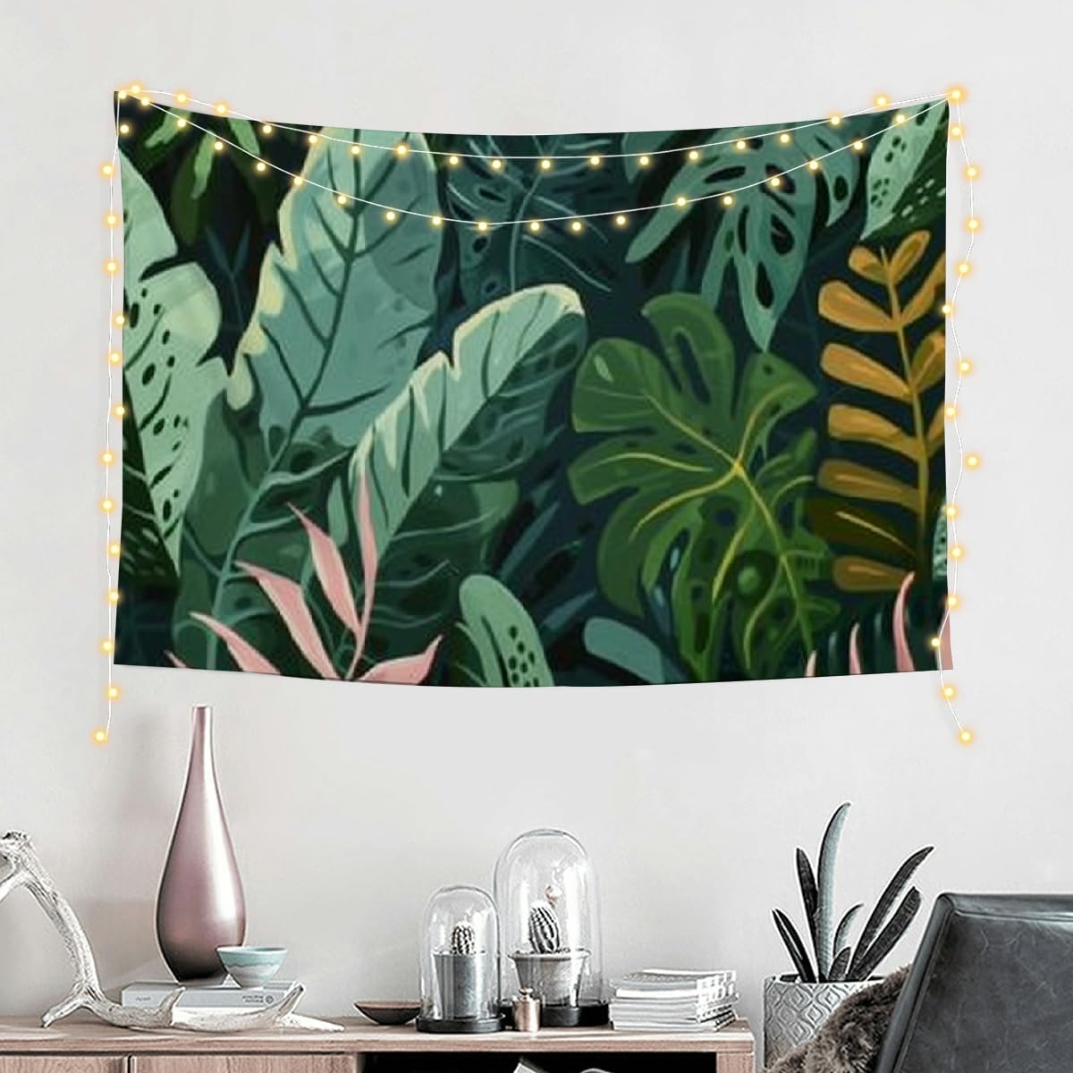 KANXLAN Leaves Wall Hanging Tapestry, 100% Polyester Decorative Blanket for Bedroom and Living Room, Versatile Home Decor 60 * 40in