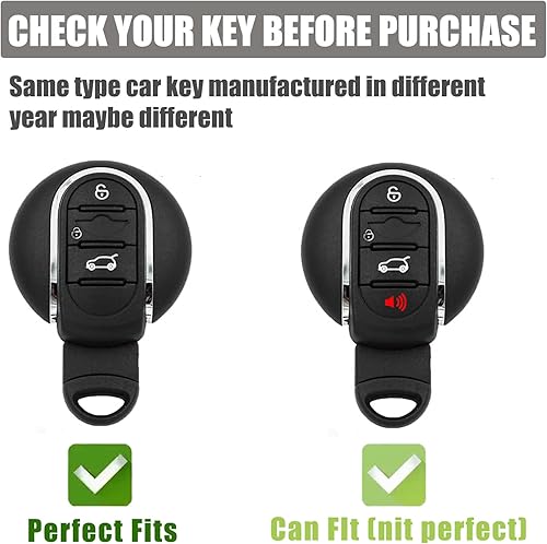 Miniatura 2 de Gematay Funda para llavero BMW Mini, carcasa compatible con BMW Mini Cooper F54 F55 F56 F57 F60, protector de llave inteligente remoto