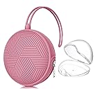 Smlpuame Pacifier Holder Case,BPA Free Portable Pacifier Storage Container,Silicone Baby Pacifier Cover Pouch for Diaper Bag Stroller,Travel Outdoor Activities,Easy to Clean(Purple)