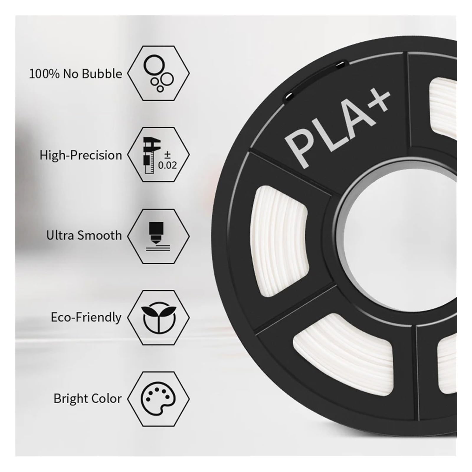 3D-Drucker-Filament 3PCS pla Plus 3D Filament 3KG 1KG/Rolle 1,75MM Genauigkeit +/- 0,02MM Keine Blase for 3D Drucker(PLAPLUS-3Blue)