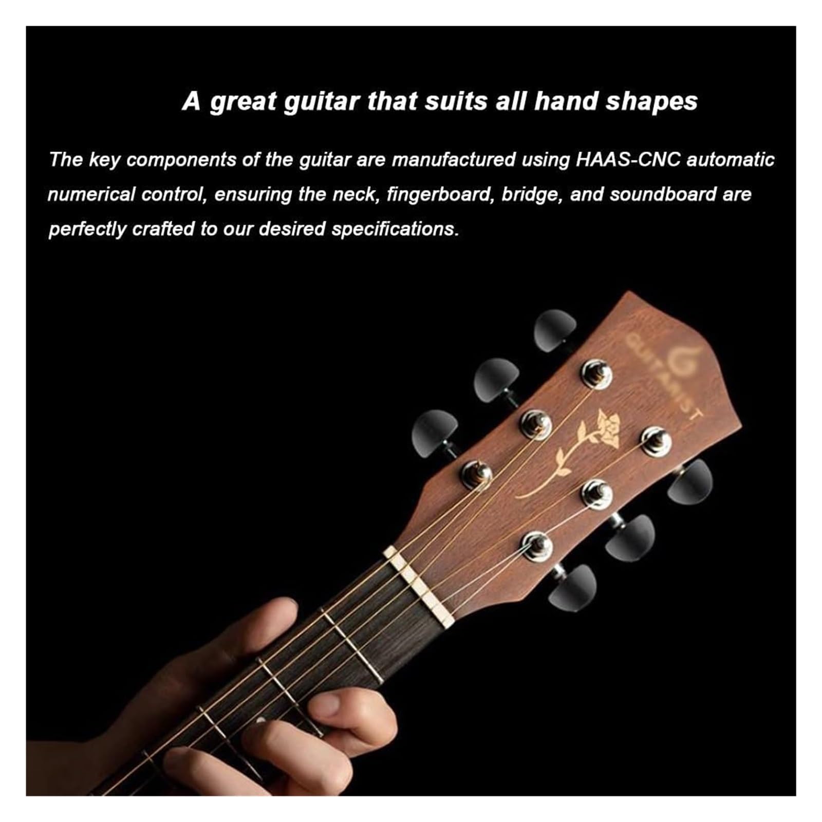 40-Zoll-Akustikgitarren-Set For Anfänger, Cutaway Acustica Guitarra-Bundle In Voller Größe For Erwachsene Und Teenager Mit Gigbag, Stimmgerät, Gurt, Saiten, Plektren Und Kapodaster(Brown)