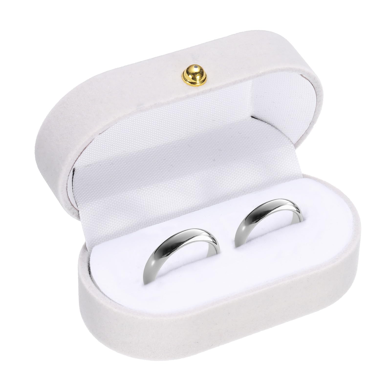 Boîte à bijoux en velours gris uxcell petite et élégante pour femmes