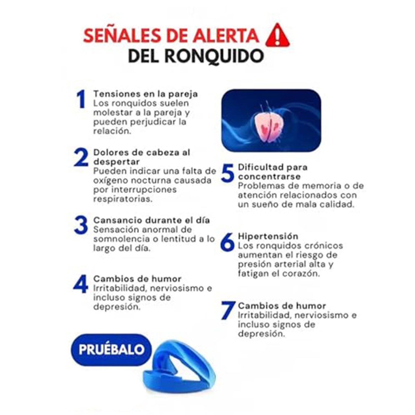Syruna - Férula Bucal, Syruna Boquilla Antironquidos, Protector Bucal Antirronquidos Para Dormir, Dispositivo Anti-Ronquidos Suave Y Eficaz, Silencio Nocturno Para Un Descanso Reparador(1pc) — view 3