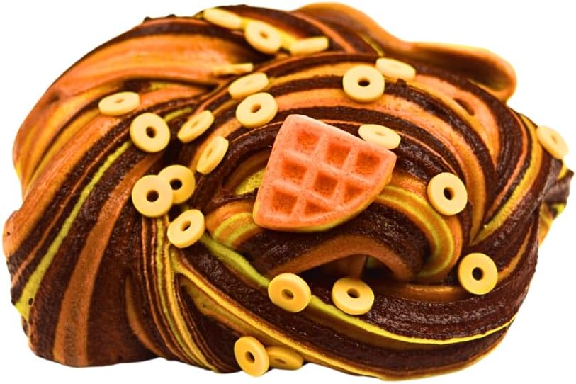 Mini Waffles and Syrup Slime (SCENTED) | Handmade Slime | Hippocampe Slimes (4OZ)