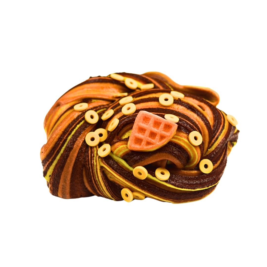 Mini Waffles and Syrup Slime (SCENTED) | Handmade Slime | Hippocampe Slimes (4OZ)