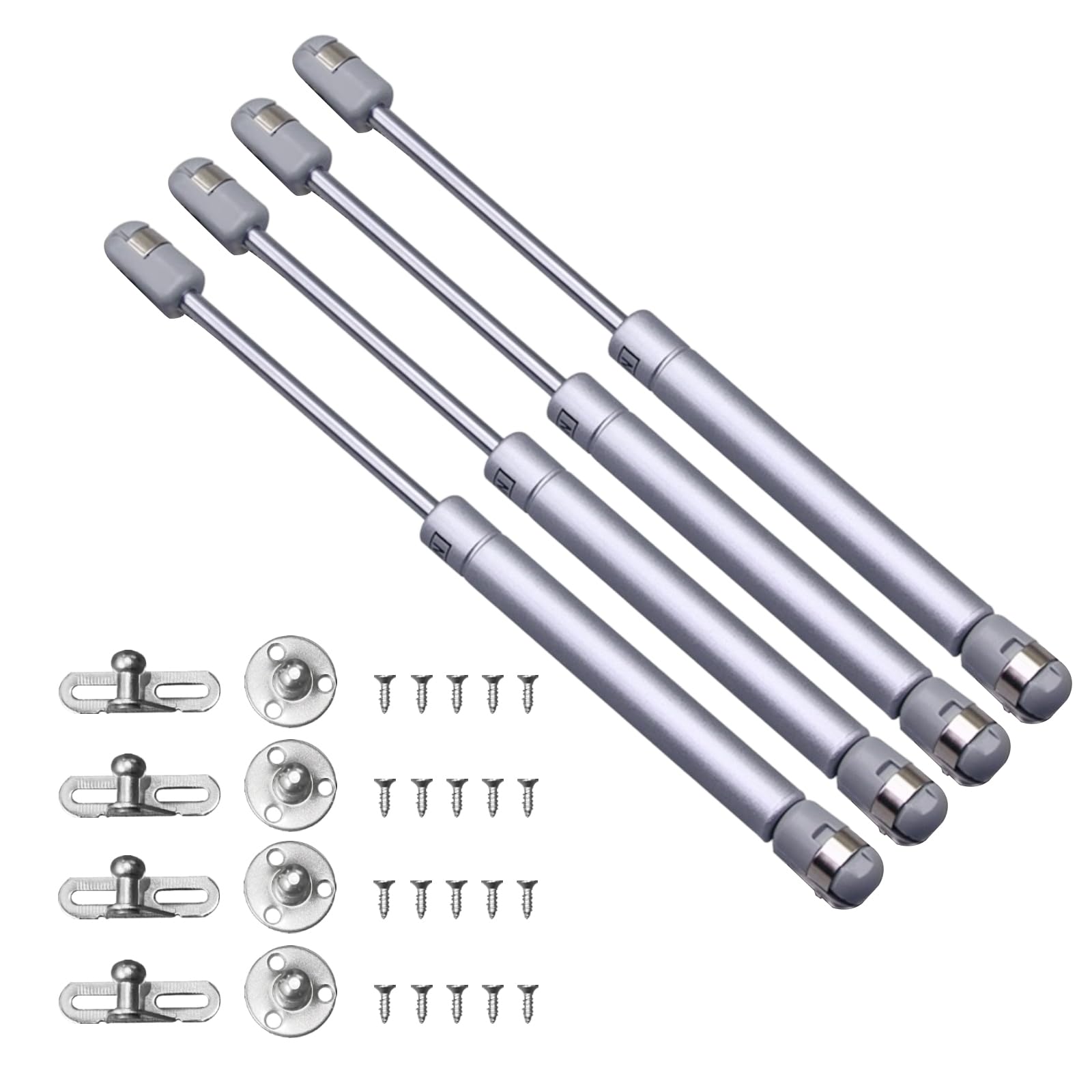 4PCS Amortiguadores de Gas 100N, Bisagras Puertas Cocina, Amortiguadores Muebles Cocina Pistones Hidraulicos, Amortiguador Puerta para Puertas Soporte Armario con Tornillos Muebles de Cocina