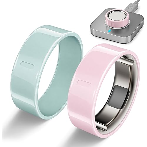 2 Pack Ring Cover Compatible with Oura Ring Gen 4/Gen 3 Horizon/Heritage, Ceramic-Look TPU Anti-Scratch Protector Accessories for Oura Ring Jacket Women Men, Size 8 (Not for Oura 4 Ceramic)