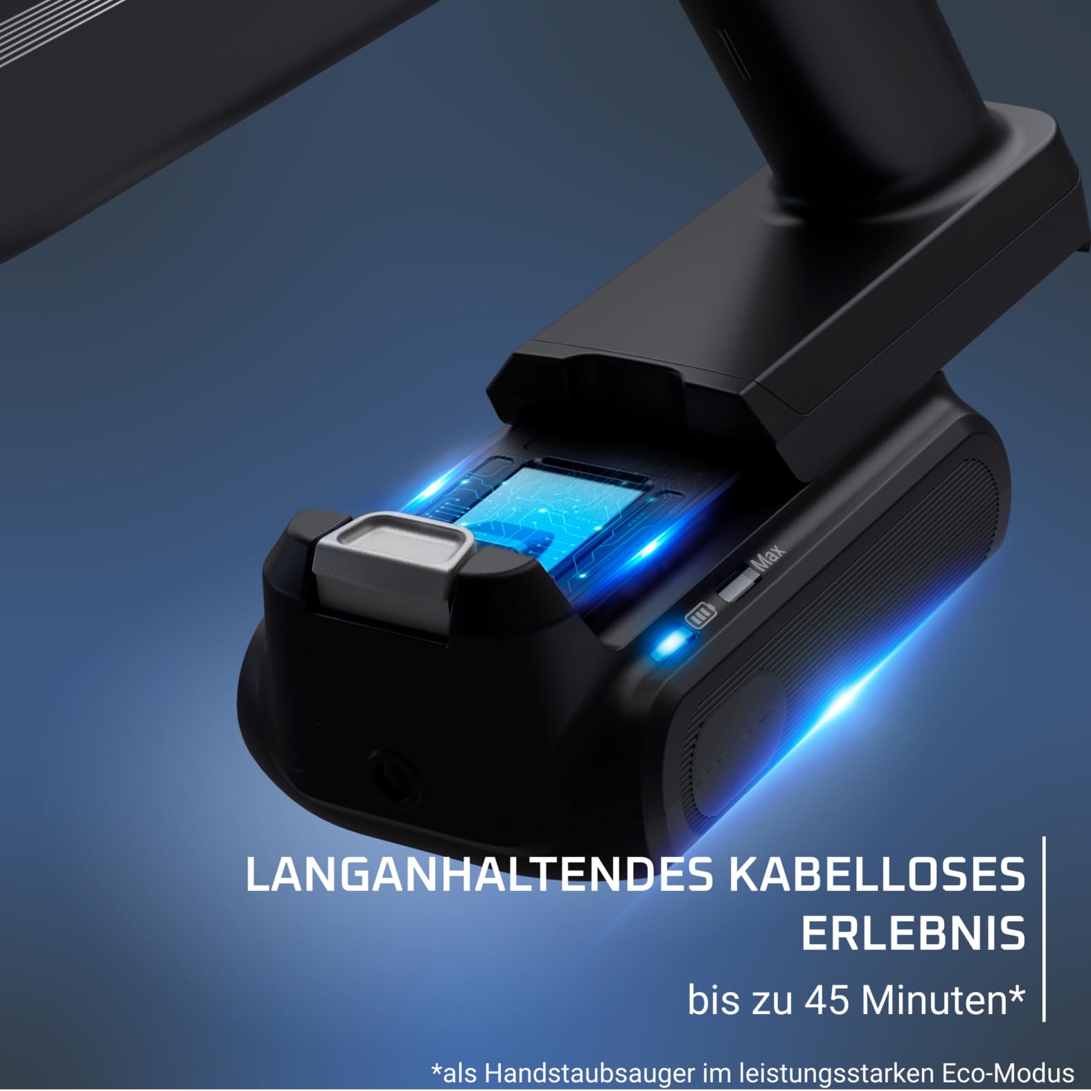 Rowenta X-PERT 7.60, Akkustaubsauger, 140 W Saugleistung, langlebiger Akku, Hochleistungs-LED-Bodendüse, Ultraleicht mit nur 1,2 kg im Handstaubsauger-Modus, Lila-Schwarz, RH6A33WO