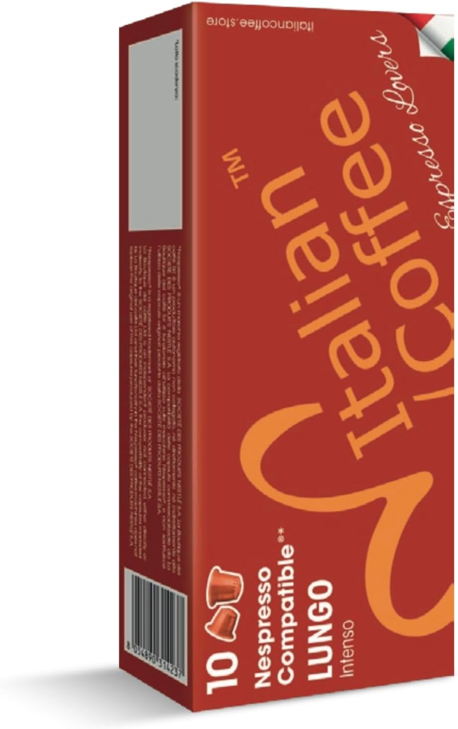 Italian Coffee for Espresso Lovers pods compatible with Nespresso Original machines, Italian Expresso capsules (100 Lungo regular pods, 100 Count (Pack of 1))