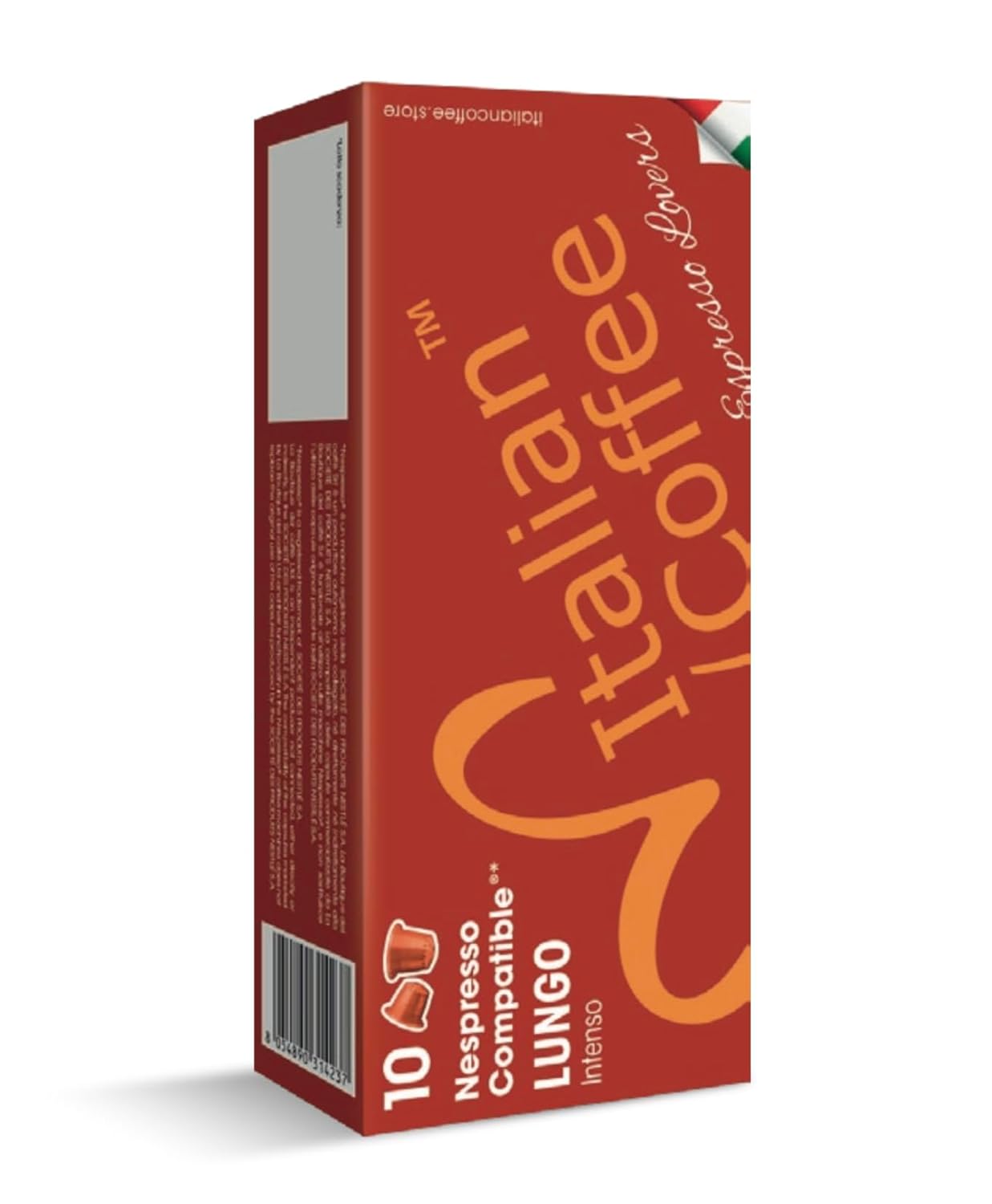 Italian Coffee for Espresso Lovers Cápsulas compatibles con máquinas Nespresso Original, cápsulas Italian Expresso (100 cápsulas regulares Lungo,