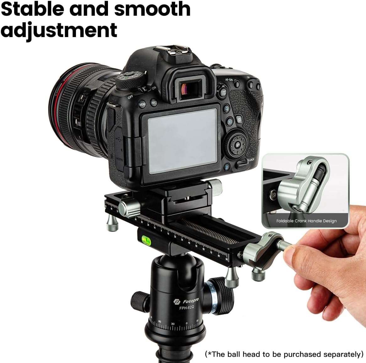 Fotopro Slider Rail Macro Focusing for Close-up Shooting Macro Photography with Quick Release Plate 7.4 Inch Universal Camera Slider FT-100PRO Black