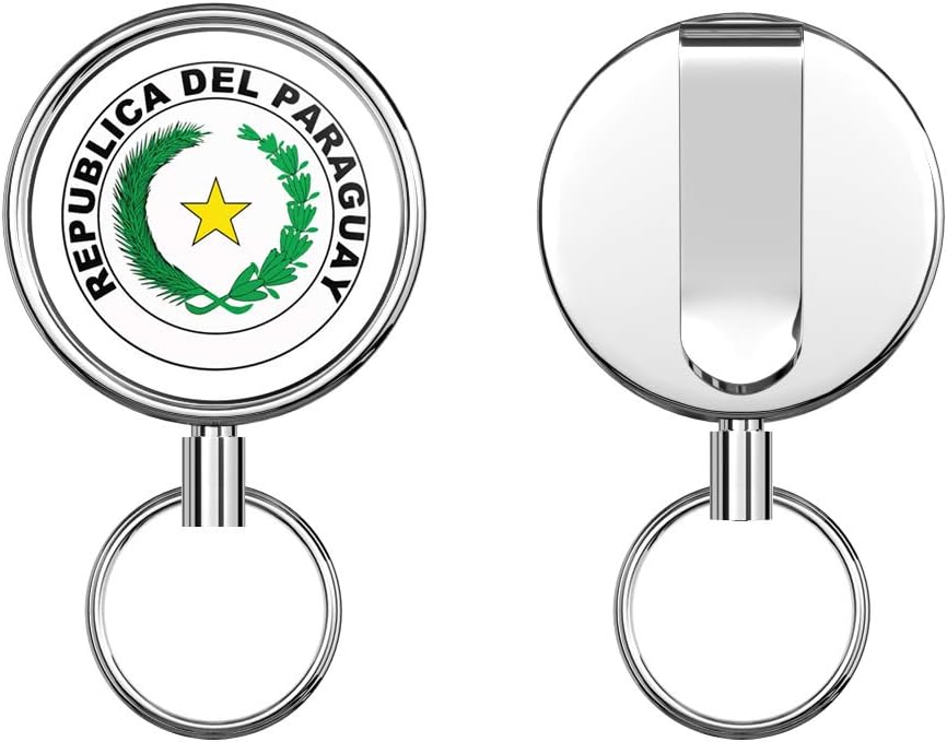 Paraguay Coat of Arms Label Round ID Badge Key Card Tag