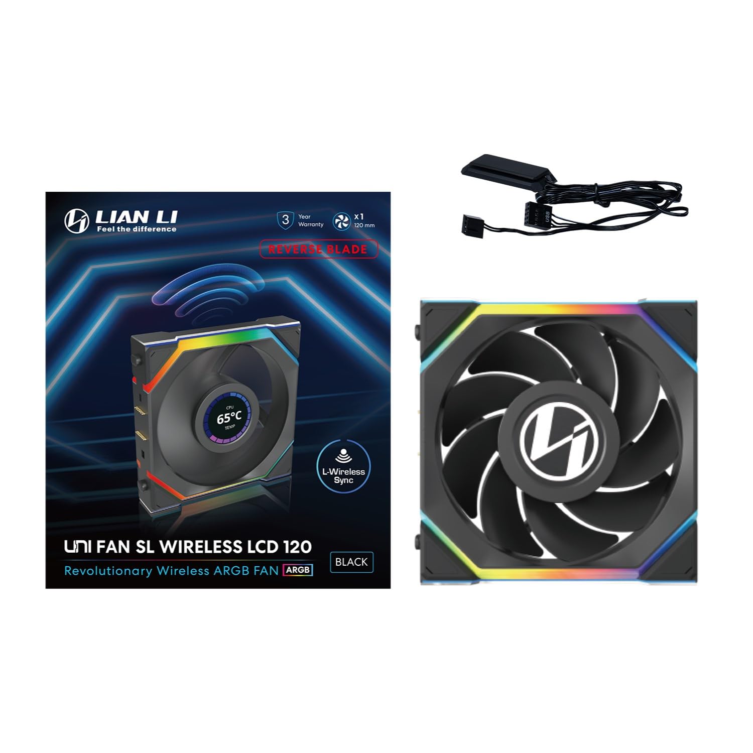 Amazon | LIANLI 120mm ARGBファン リバースモデル UNI FAN RS SL LCD