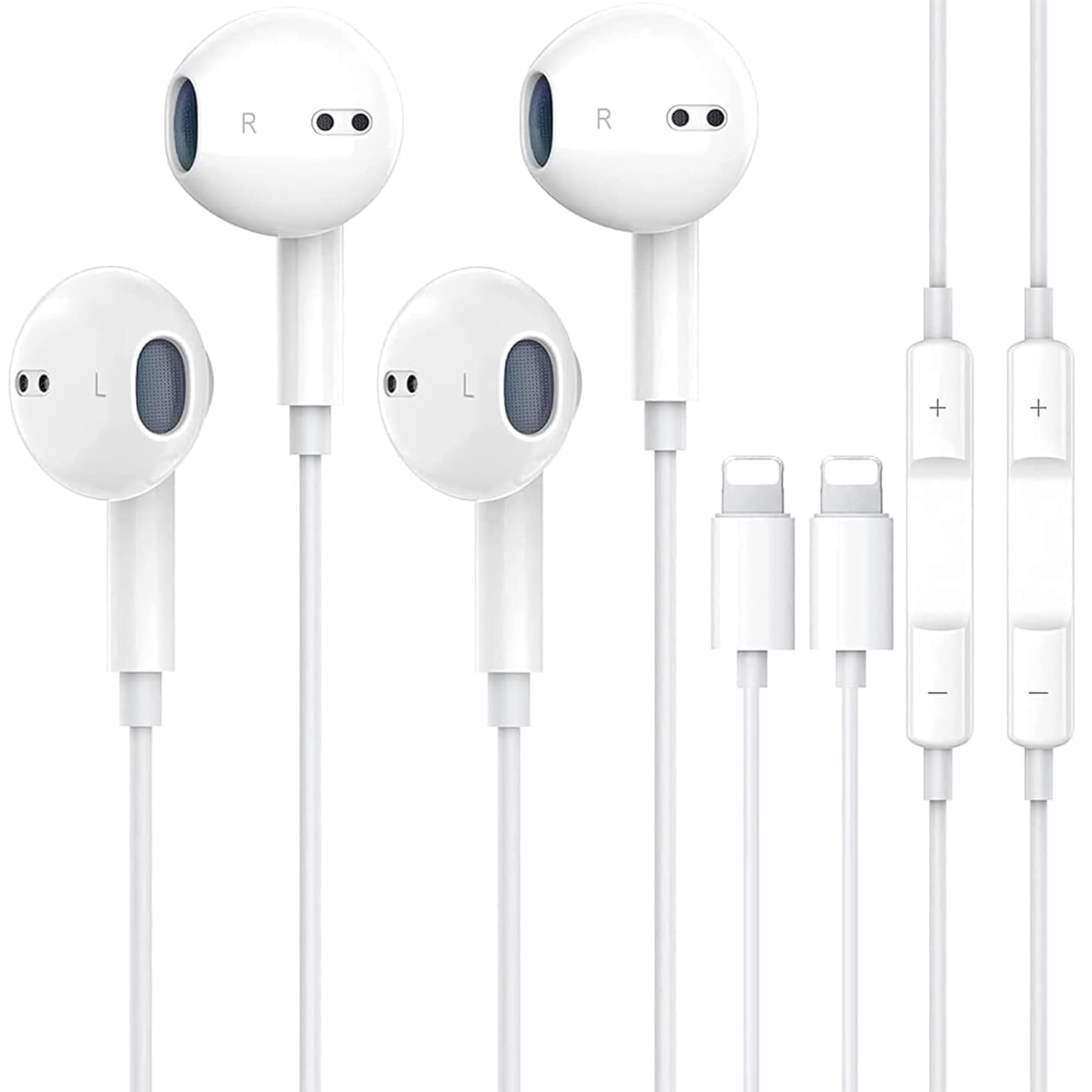 Pack Wired Earbuds For Iphone Headphones Wired Lightning