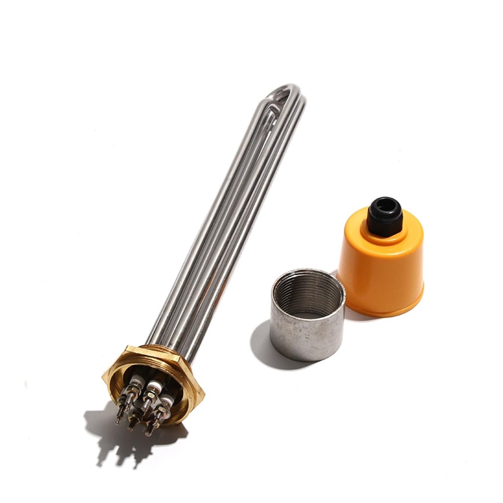 LIUCH Resistencia calefactora de acero inoxidable TEN 110 V/220 V con tuerca interna, DN32/DN40/DN50(DN40,110V,3KW 195mm)