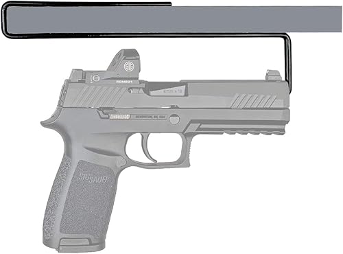Miniatura 8 de Gun Storage Solutions Perchas para pistola de todos los estilos perchas de acero recubierto de vinilo, se ajustan a calibre 22 y más