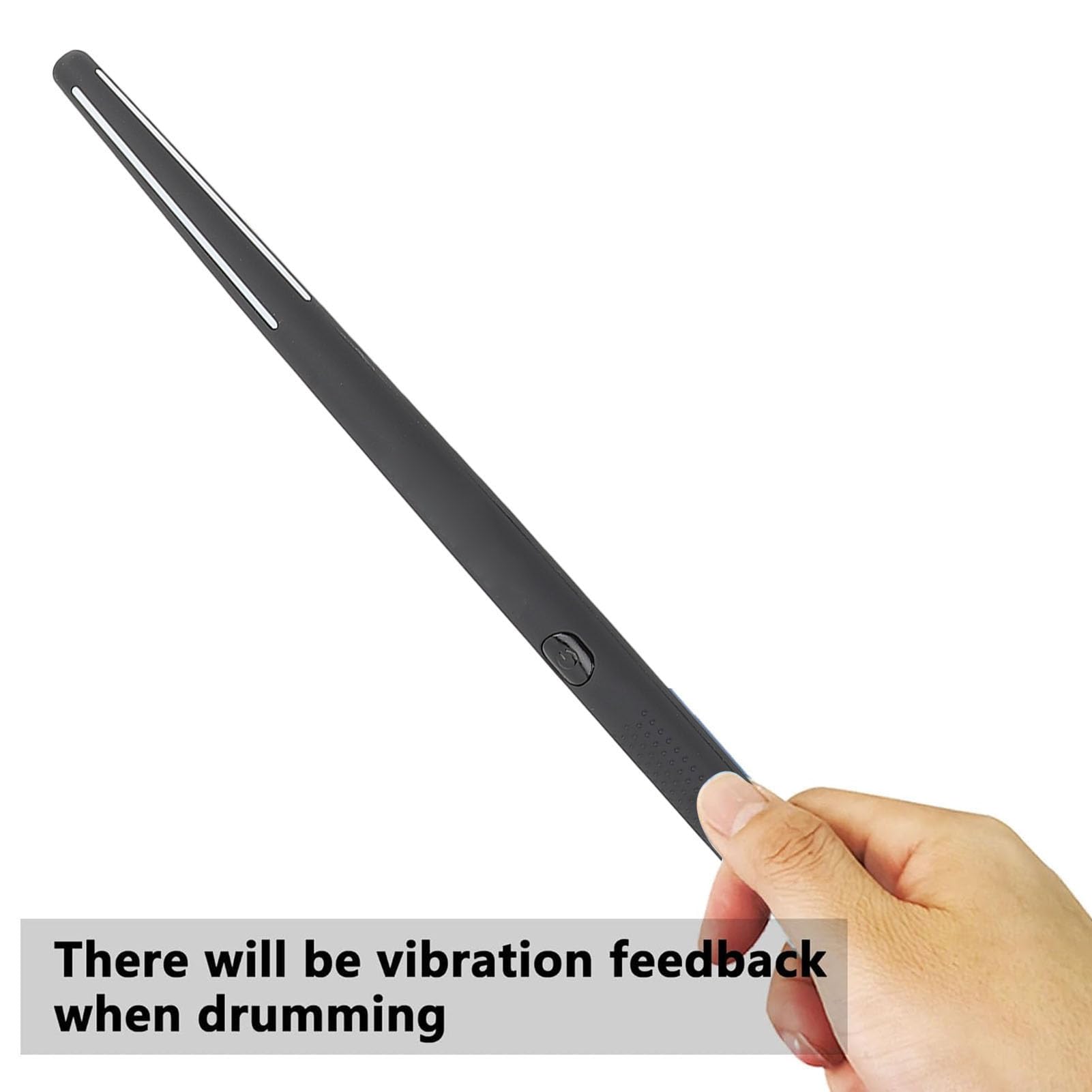 Elektrische Lufttrommel Set, Virtuelle Drumsticks Set, RGB Tragbar 3D-Bewegungsempfindung Air Drum Kit Mit & 8 Sounds für Erwachsene Percussion Accessoires (BLACK)