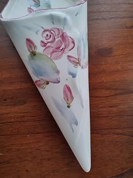 many マニー　花柄透かし彫り　皿　紫　USED　レース Amazon.co.jp: Many マニー 壁掛け 花瓶 ローズ 小物入れ 花柄