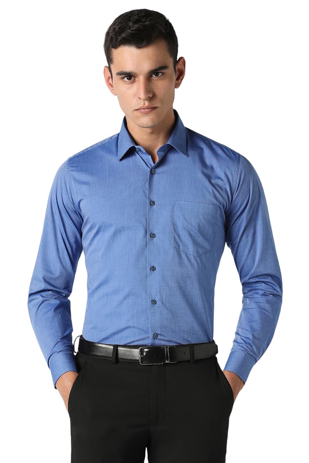 Van Heusen Mens Slim Fit Formal Shirt (VHSFRSLBN06814_Medium Blue 42) (B0B5YFFCQF) Amazon Price History, Amazon Price Tracker