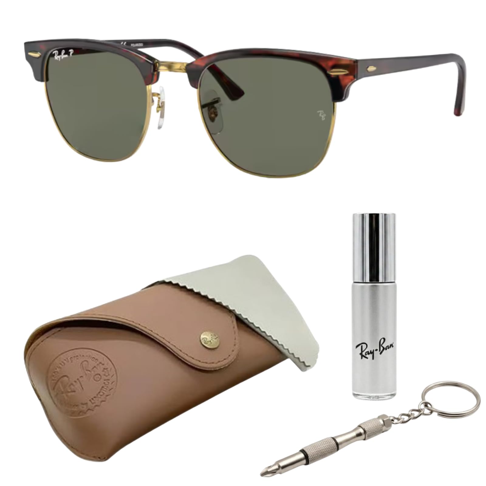 Amazon | Ray-Ban RB3016 クラブマスター 偏光 クラシック スクエア