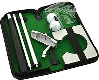 Vista 2 de Neon Executive Gift Portable Golf Putter Set Kit with Ball Hole-Cup for Travel Indoor Golf Putting Practice