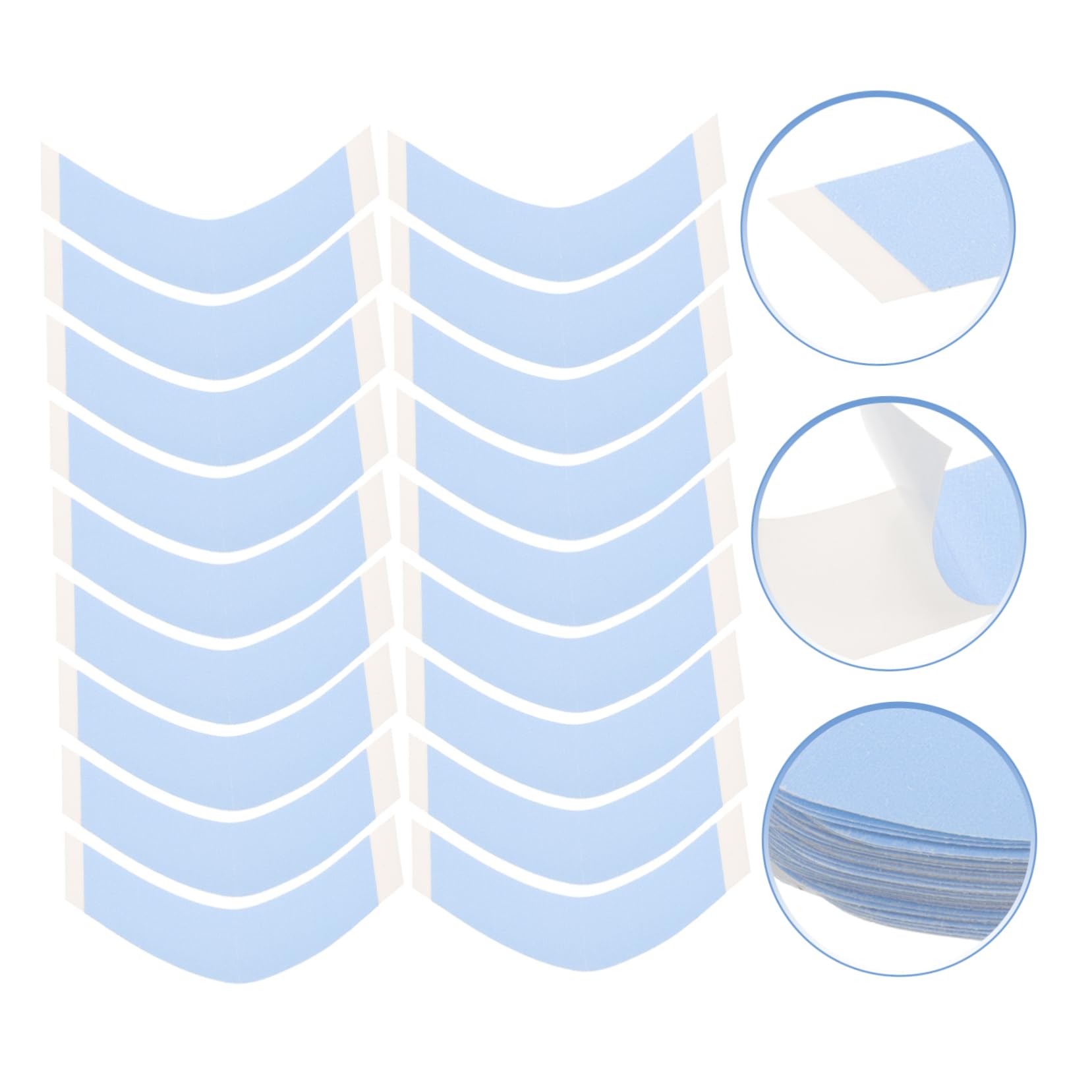 BESTYASH 5 Set Pellicola Per L'estensione Dei Colla Per Nastri Per Extension Nastro Per Parrucca Biadesivo Trasparente Nastri Per Extension Per Pu Sky-blue 36 Fogli*5