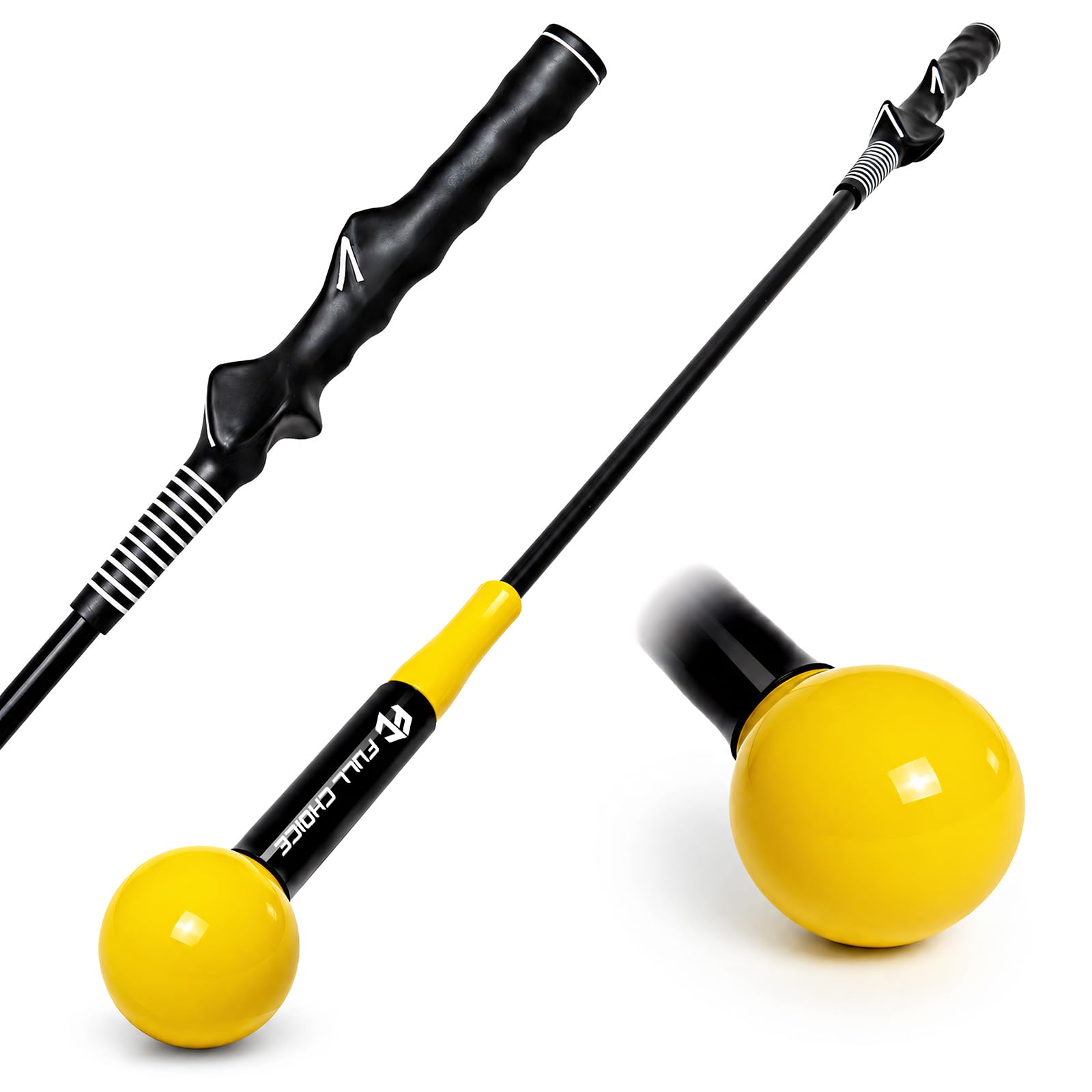 Full Choice Golf Swing Trainer – Right-Handed Golf Swing Training Aid for Tempo, Strength and Flexibility | Durable Golf Training Aids for Indoor & Outdoor Practice with 40" & 48" Size Options
