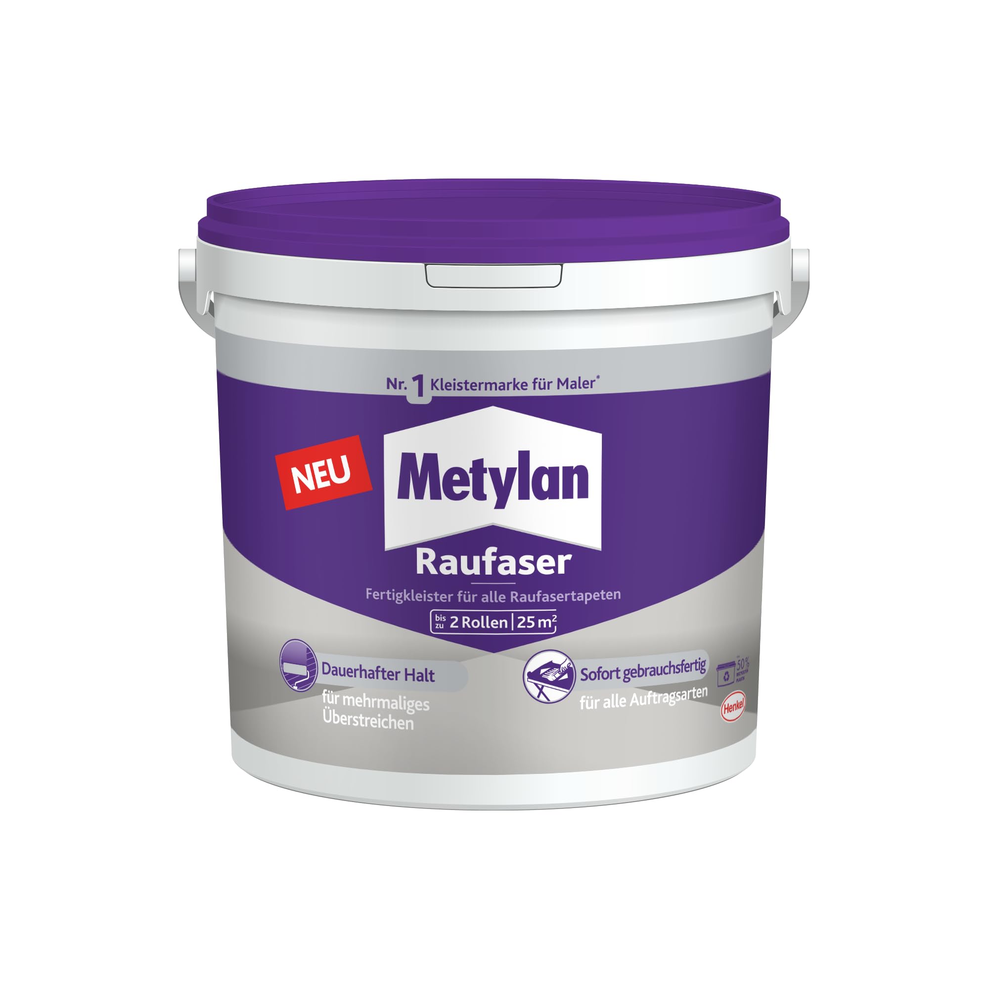Metylan Raufaser Fertigkleister, sofort gebrauchsfertiger Tapetenkleister für Raufasertapeten, Kleister zum einfachen Tapezieren, 1x5kg