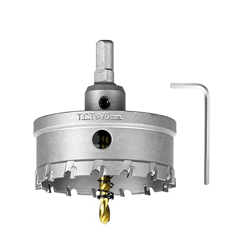 Miniatura 63 de SALI 1-1/16" (27mm) Kit de sierra perforadora TCT con punta de carburo de tungsteno Broca de sierra perforadora con punta de carburo con broca