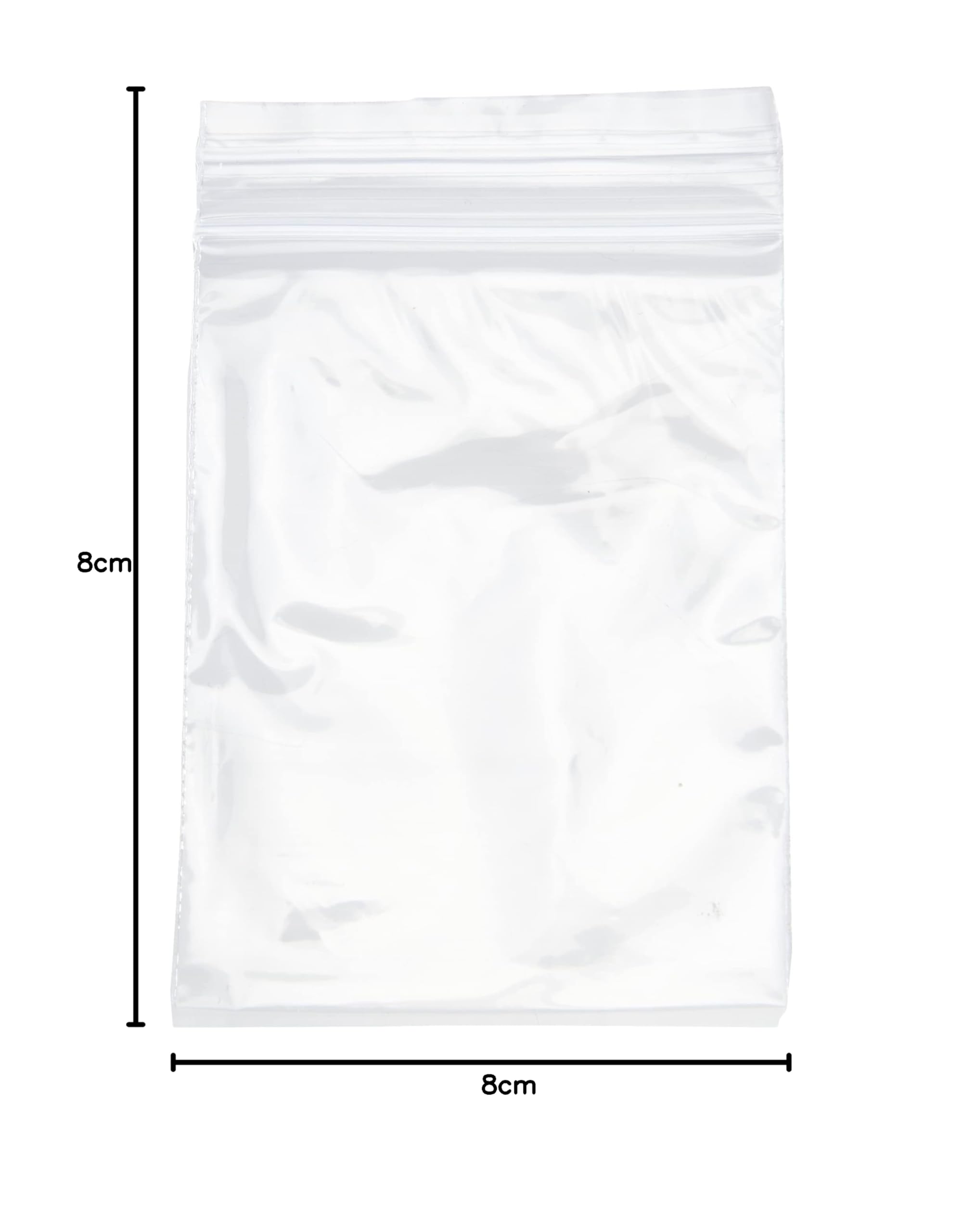 APLI - Confezione di 100 sacchetti di plastica richiudibili 60 x 80 mm (Confezione da 2)