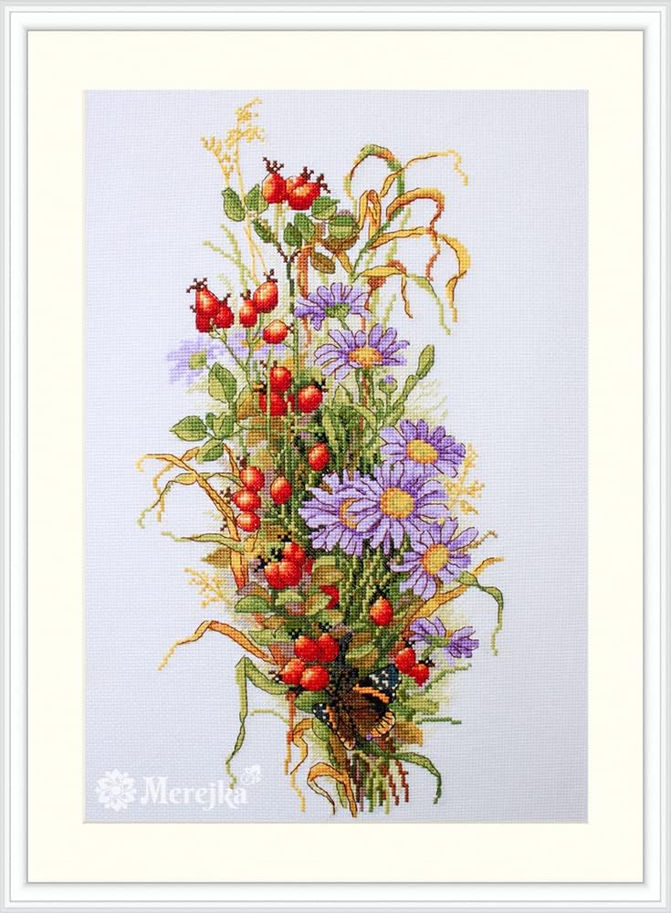 Merejka Counted Cross Stitch Kit Wildrose Berries