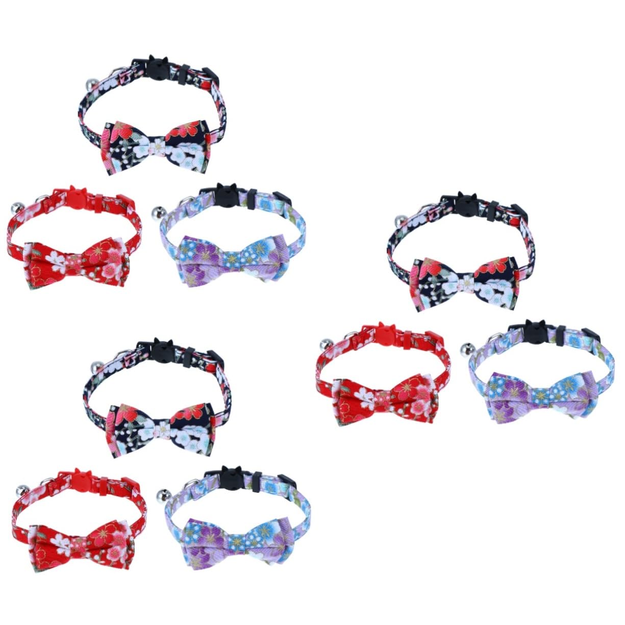 Collier pour chat avec nœud papillon réglable BESPORTBLE (lot de 9)