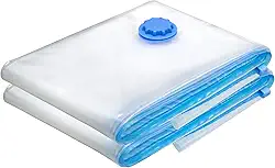 Kit com 2 Saco A Vacuo para Roupas, Cobertores Edredom, Economia de Espaço 80% 70x110 cm Grande Bag Espaço