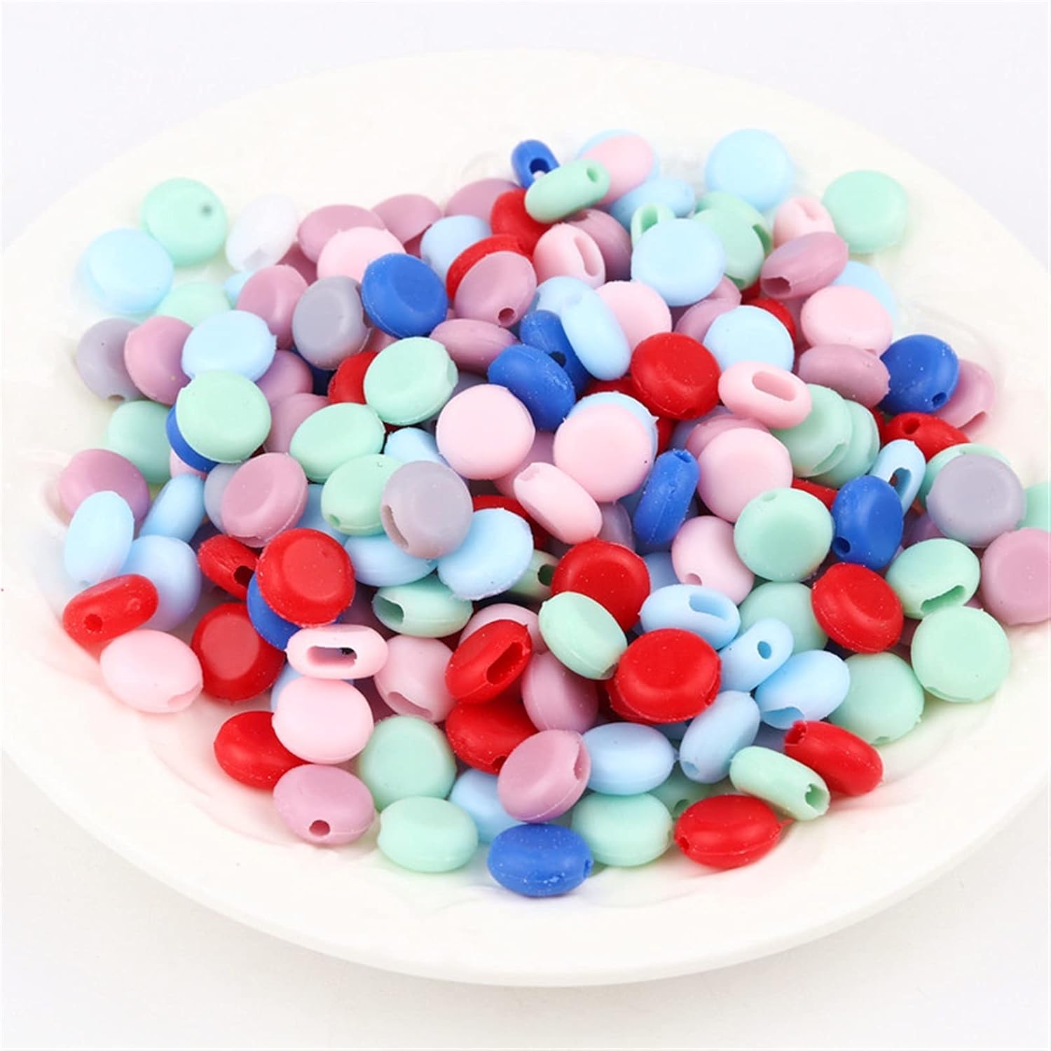 Cord Locks, 1000pcs 10mm Flat Adjustable Buckle Beads Silica Gel Bottons For Mask Elastic Cord, Black
