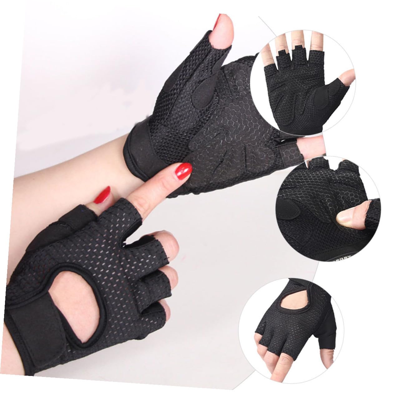 Yardwe 4 Pares De Guantes Transpirables para Hombre Pesca Gel De Sílice Antideslizante