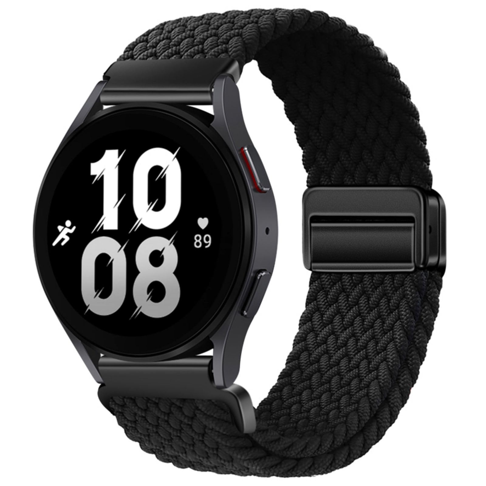 Nylon Strap 20mm Compatible with Huawei Watch GT2 GT3 42mm, Samsung Galaxy Watch 7/6/5/4 40mm 44mm 45mm 45mm, Garmins Vivoactive 5, Amazfits GTS 4, Braided Stretchy Magnetic Watch Band
