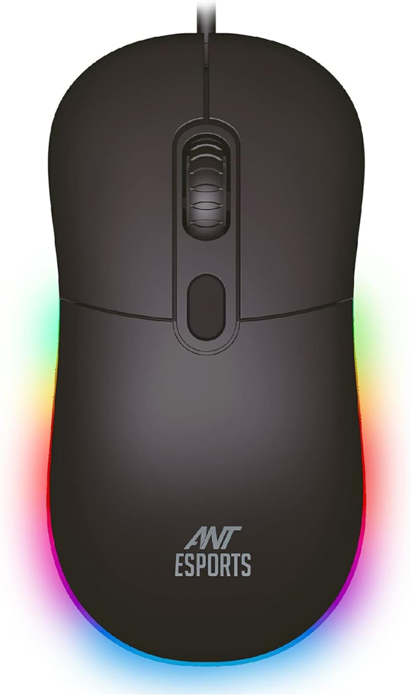 Ant Esports GM40 RGB Wired Optical Gaming Mouse | Minimalist Design | 2400 DPI Optical Sensor | Ergonomic Turtle Back Shell | Sober RGB Lights
