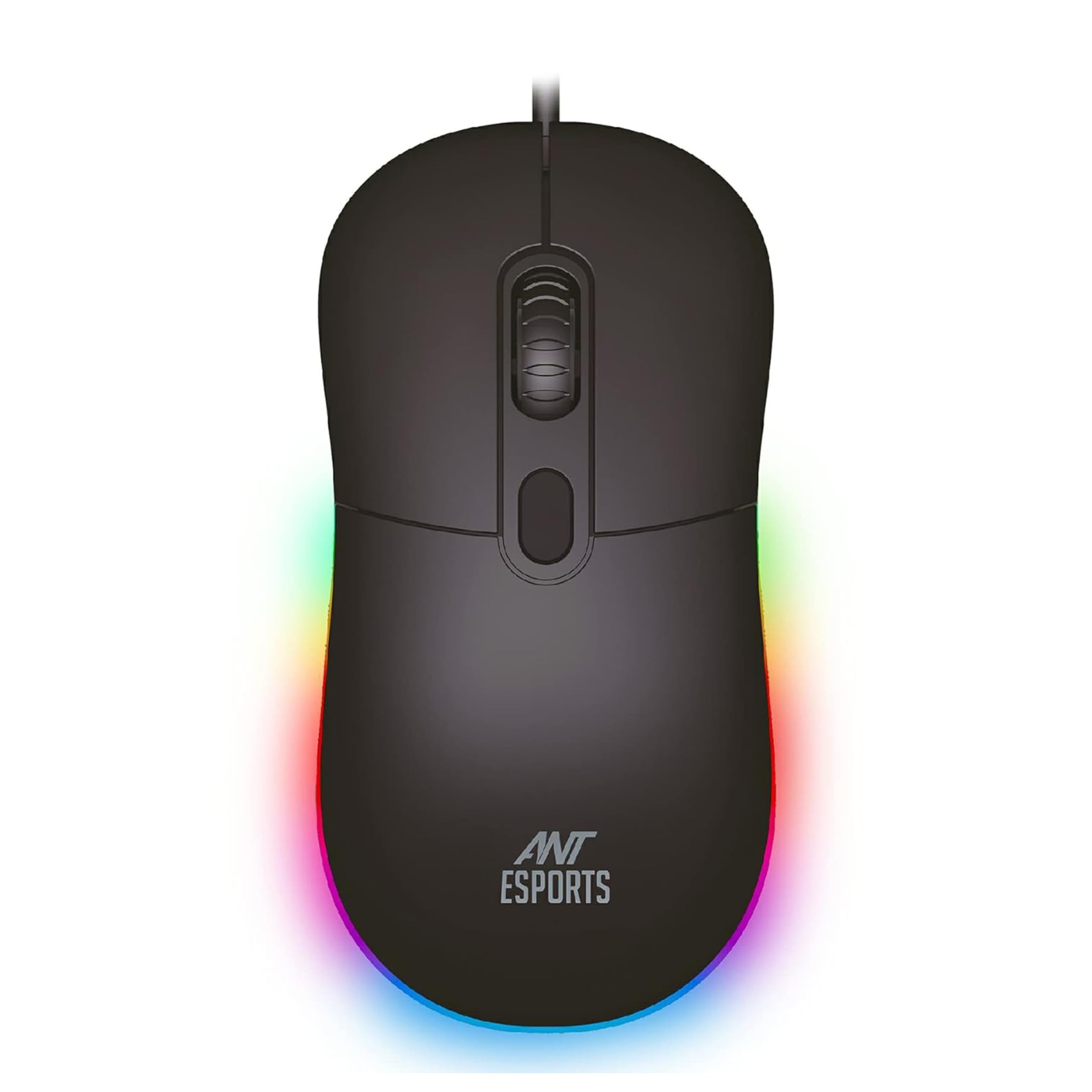 Ant Esports GM40 RGB Wired Optical Gaming Mouse | Minimalist Design | 2400 DPI Optical Sensor | Ergonomic Turtle Back Shell | Sober RGB Lights