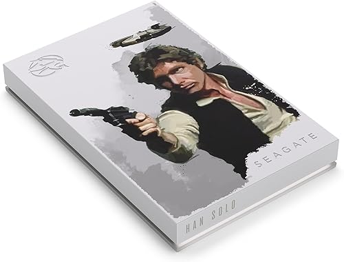 Seagate Han Solo SE FireCuda - Disco duro externo de 2 TB - USB 32 iluminación LED RGB personalizable blanco funciona con PC Mac Playstation y Xbox