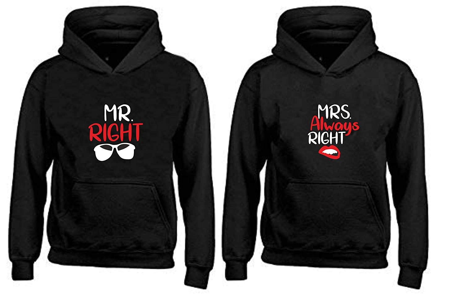 tee mafia Unisex Couple Combo 100% Cotton Mr Mrs Hoodie for Valentine's Day - Black (Pack of 2)-picture-57