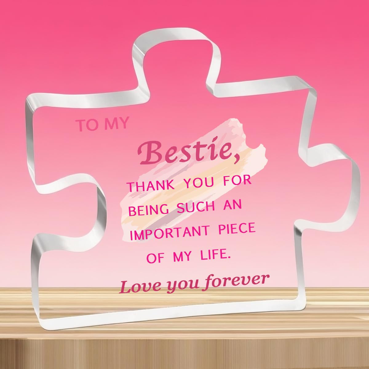 Tovii Women's For Bestie 1 Bestie Gifts For - Puzzle-Shaped Acrylic Keepsake With Box - Cool Friendship Present For Birthday, Christmas And Thanksgiving