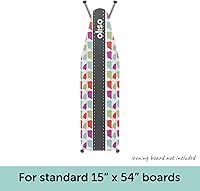 Vista 3 de oliso Funda para tabla de planchar – 100% algodón con almohadilla de fieltro profesional, se adapta a tablas estándar de 54 x 15 pulgadas – Ajuste