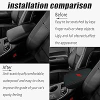 Vista 125 de Funda para reposabrazos de consola central, de piel, antiarañazos, protector de reposabrazos central, accesorios de decoración interior, compatible