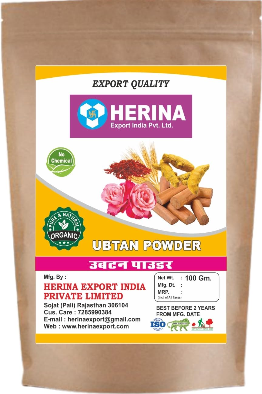 HERINA Export India Pvt. Ltd. Face And Body Pure Natural Ubtan Powder For Men & Women - 100 GM