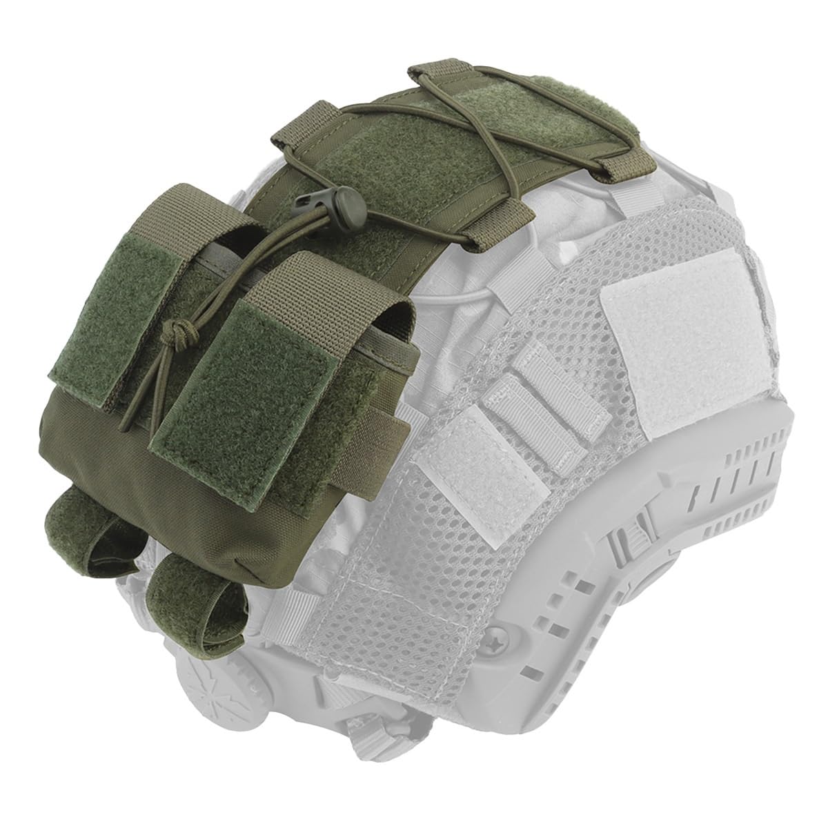 Casque Tactique D'airsoft avec Oreillette, 4 en 1 Amélioré Réglable avec Housse Casque pour Cosplay Militaire Équipement Tactique Paintball