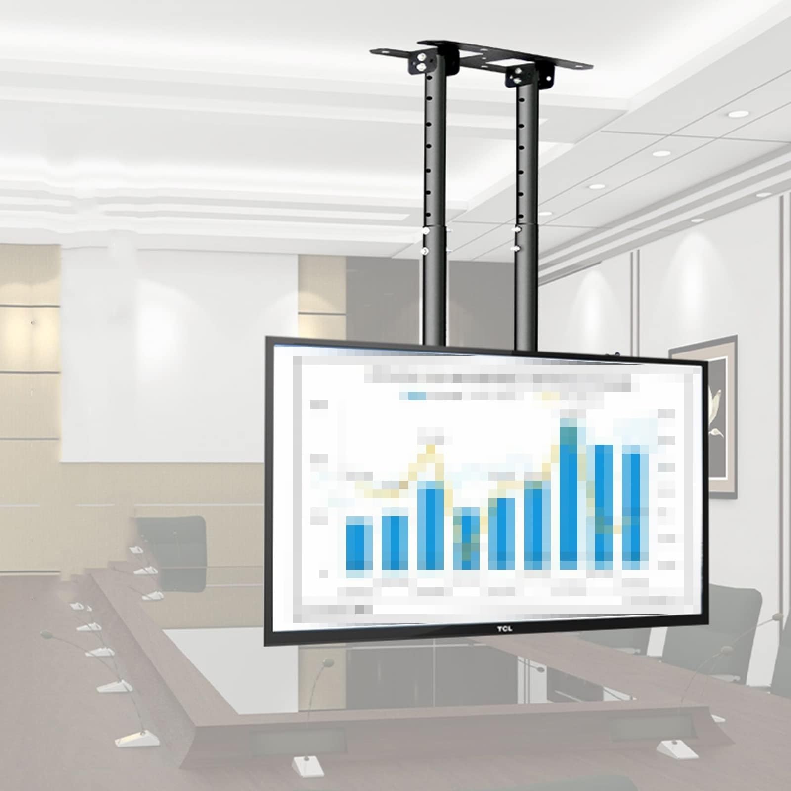 Support de montage de plafond réglable pour téléviseur LED de 55 à 100 pouces inclinable