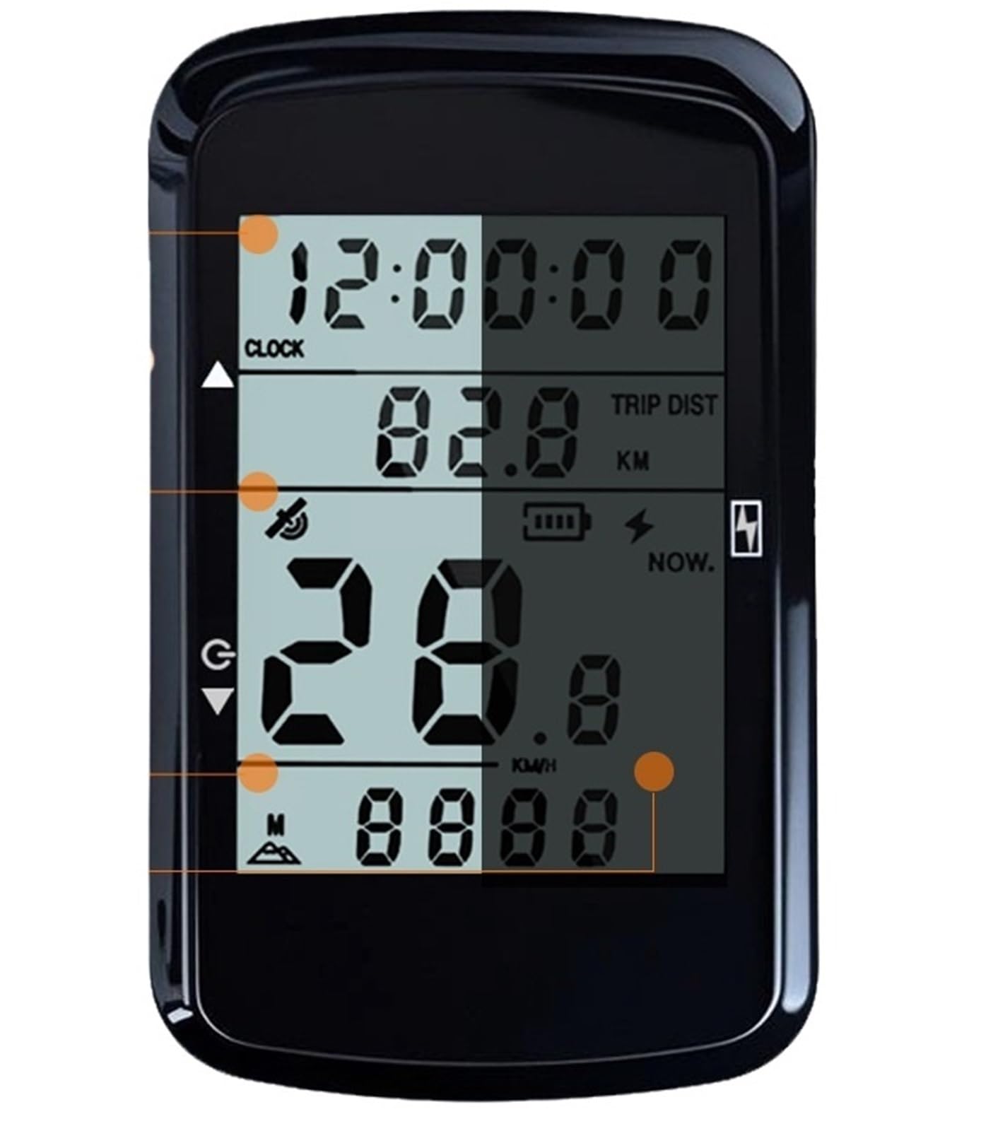 Écran LCD, Compteur Vélo GPS : Vitesse, Odomètre | Étanche, Rechargeable USB, De