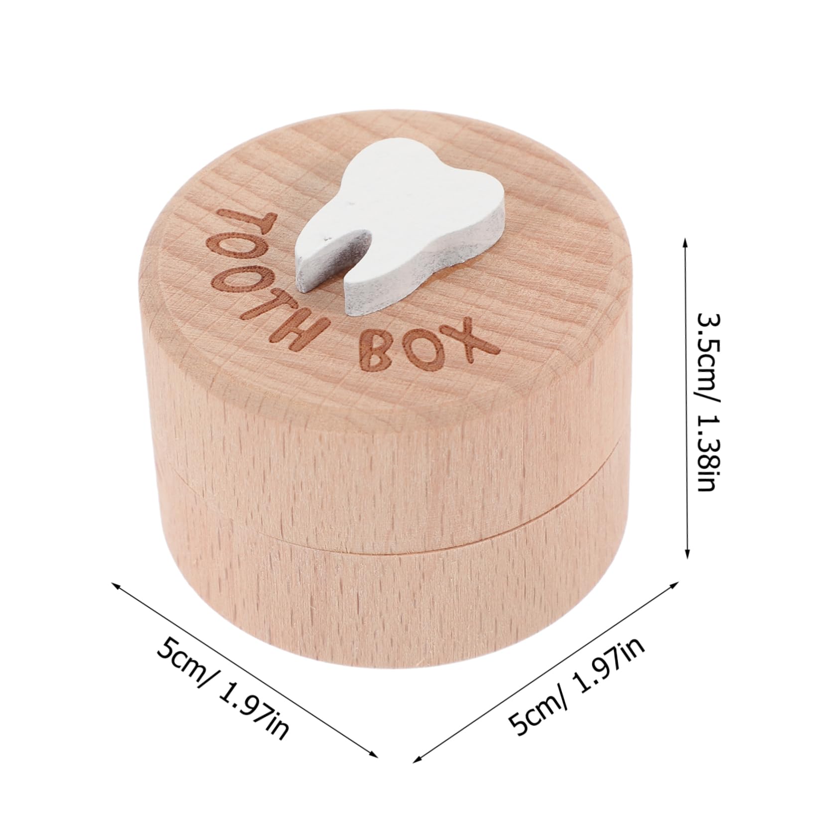 PRETYZOOM Baby Tooth Holder Small Trinket Box for Baby Teeth Sturdy Construction