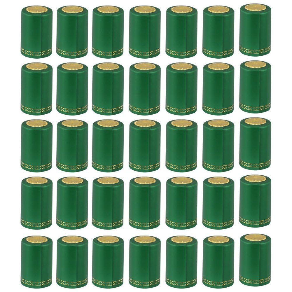 Sslvya 200 Pcs Wine Sealer for Bottles Pvc Heat Shrink Capsules Bottle Caps for Professional Wine Making Cellars and Home Use