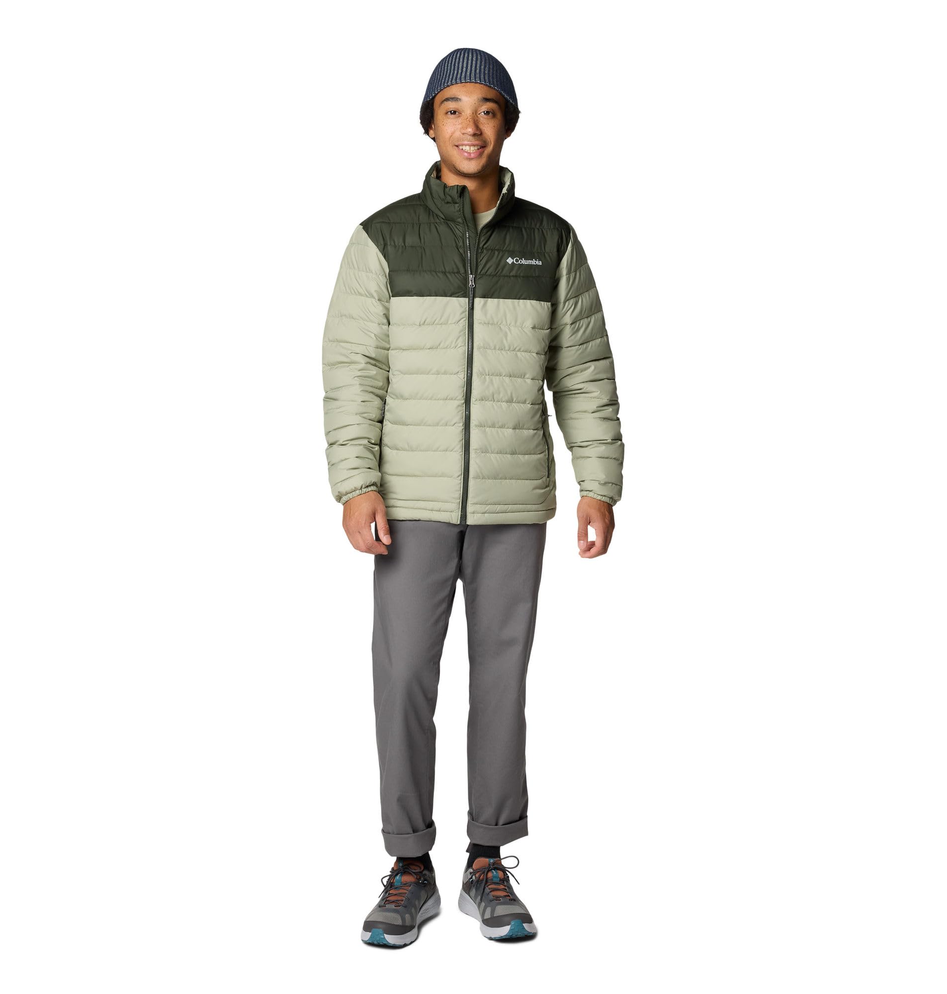 Columbia Men's Powder Lite II Jacket, Safari/Greenscape, Small view 3
